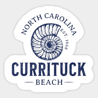Currituck Beach, NC Summertime Vacationing Seashell Sticker